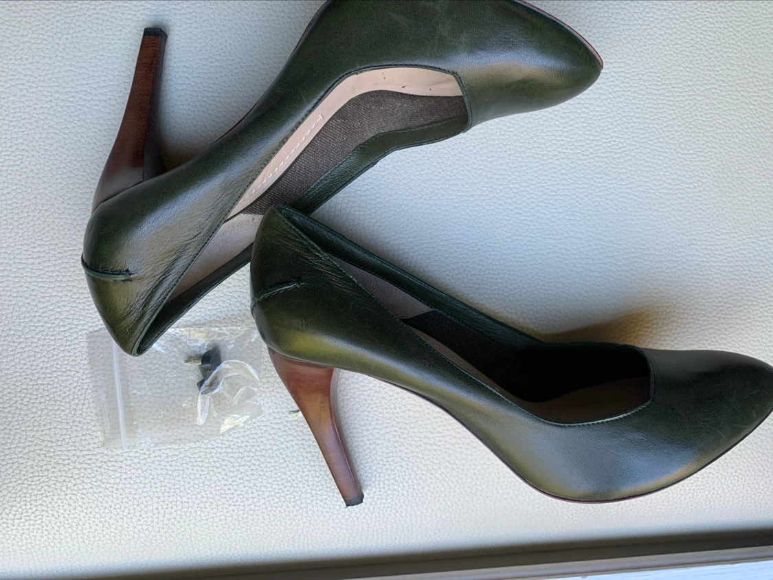 Costume National Green Leather Heels - photo 2