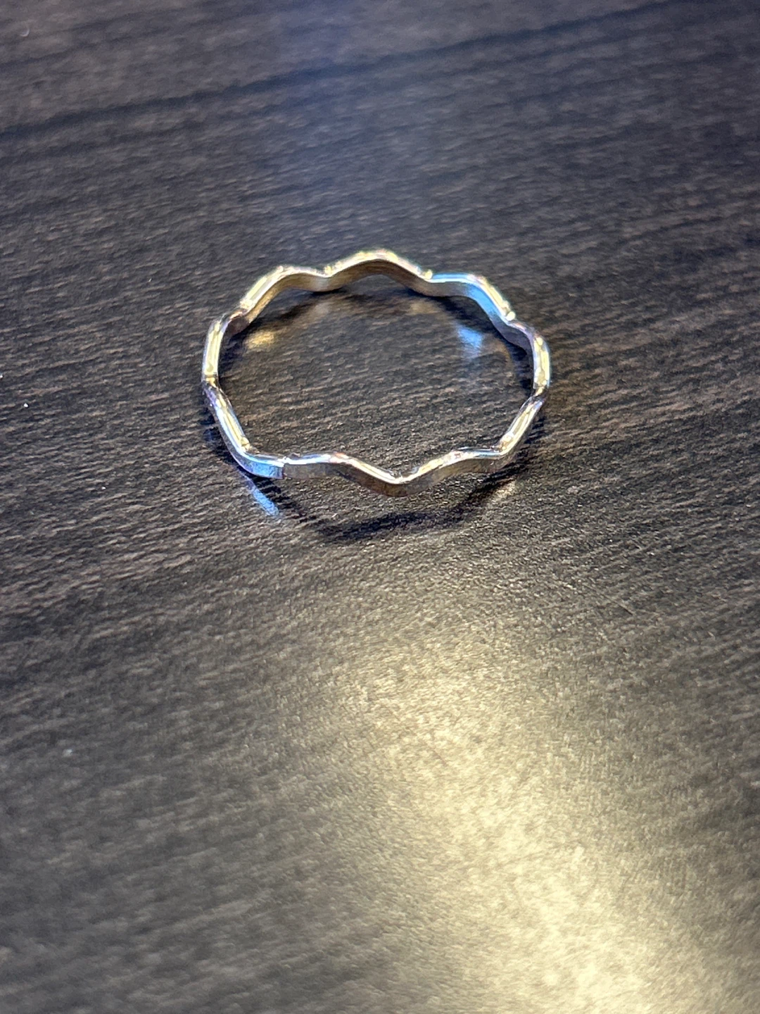 Wavy Design Metal Ring