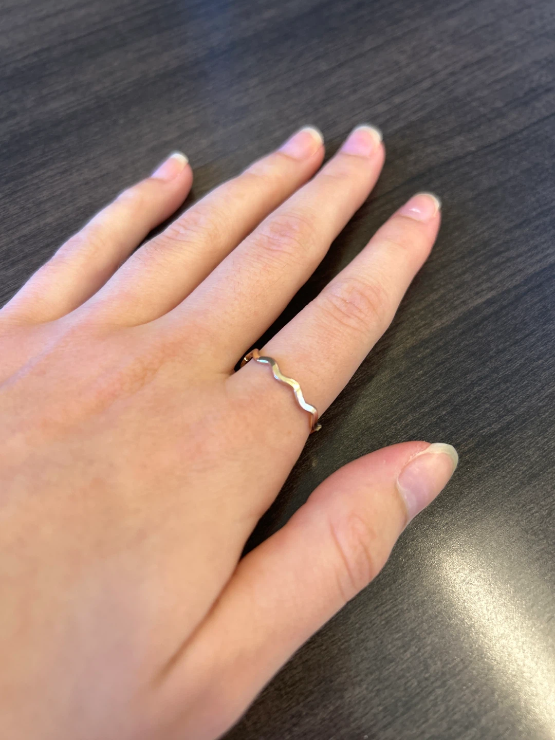 Wavy Design Metal Ring - photo 2