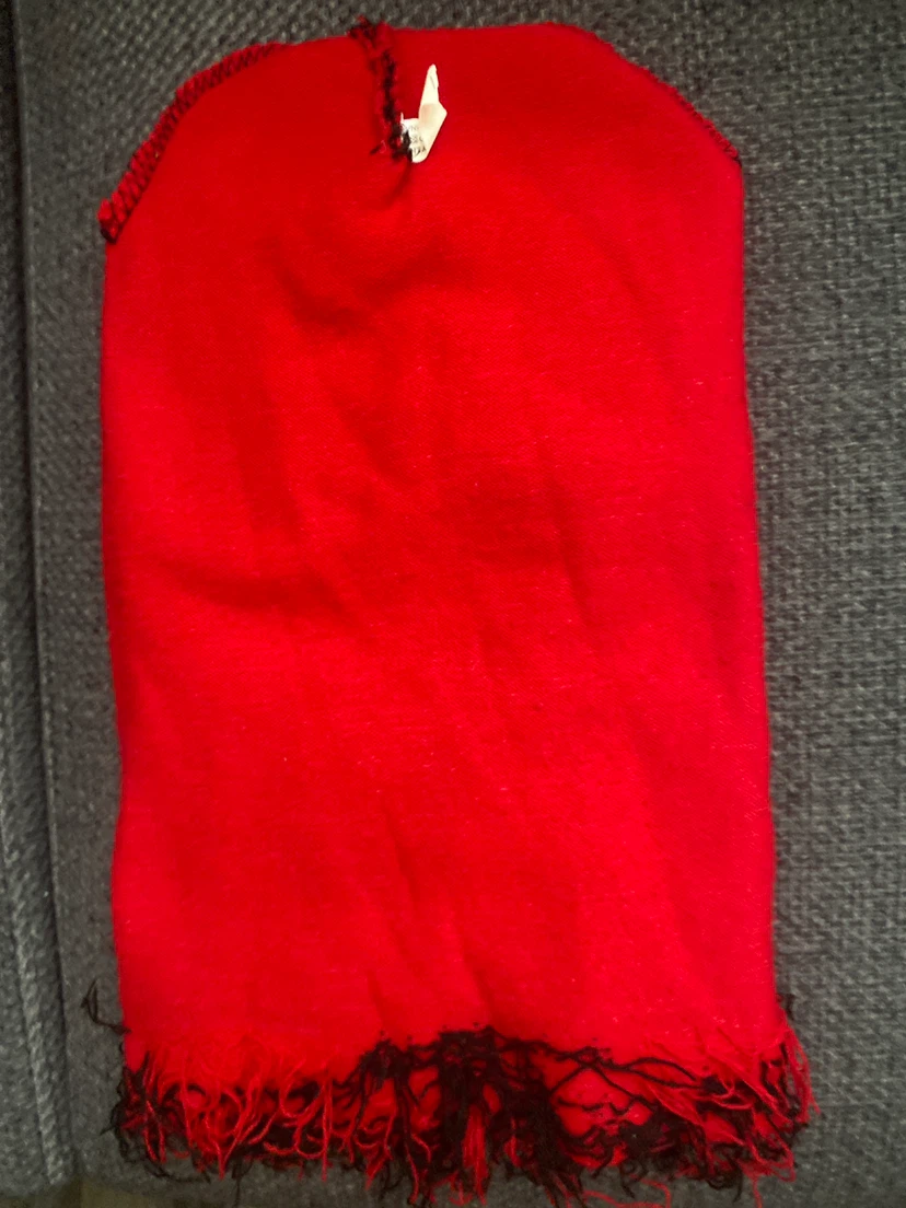 Red and Black Fringed Balaclava - photo 4