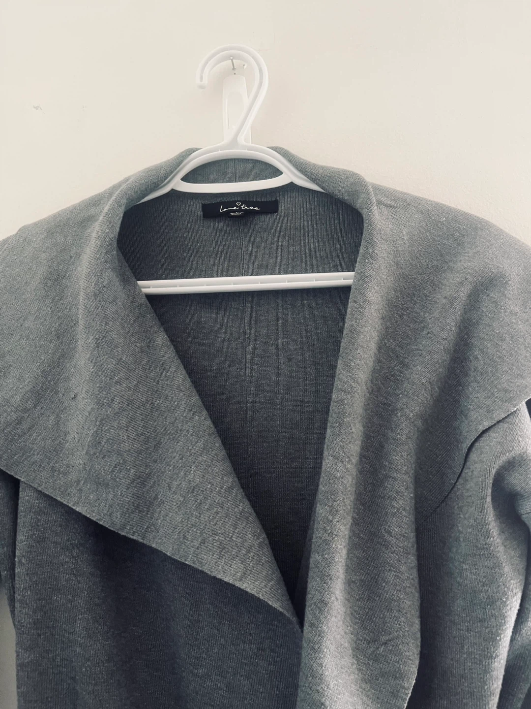 Love Tree grey cardigan wrap coat - photo 3