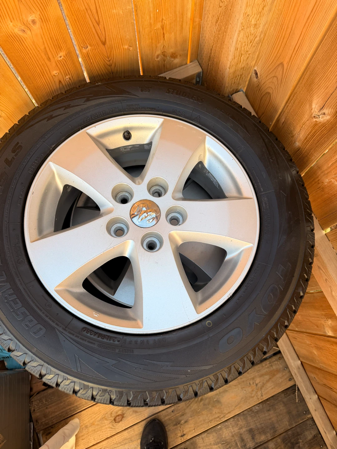 Set of 4 Toyo Observe Winter Tires with Dodge Rims