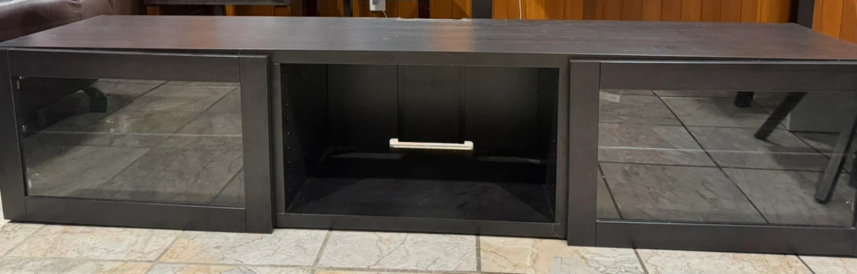 TV Stand Black-Brown