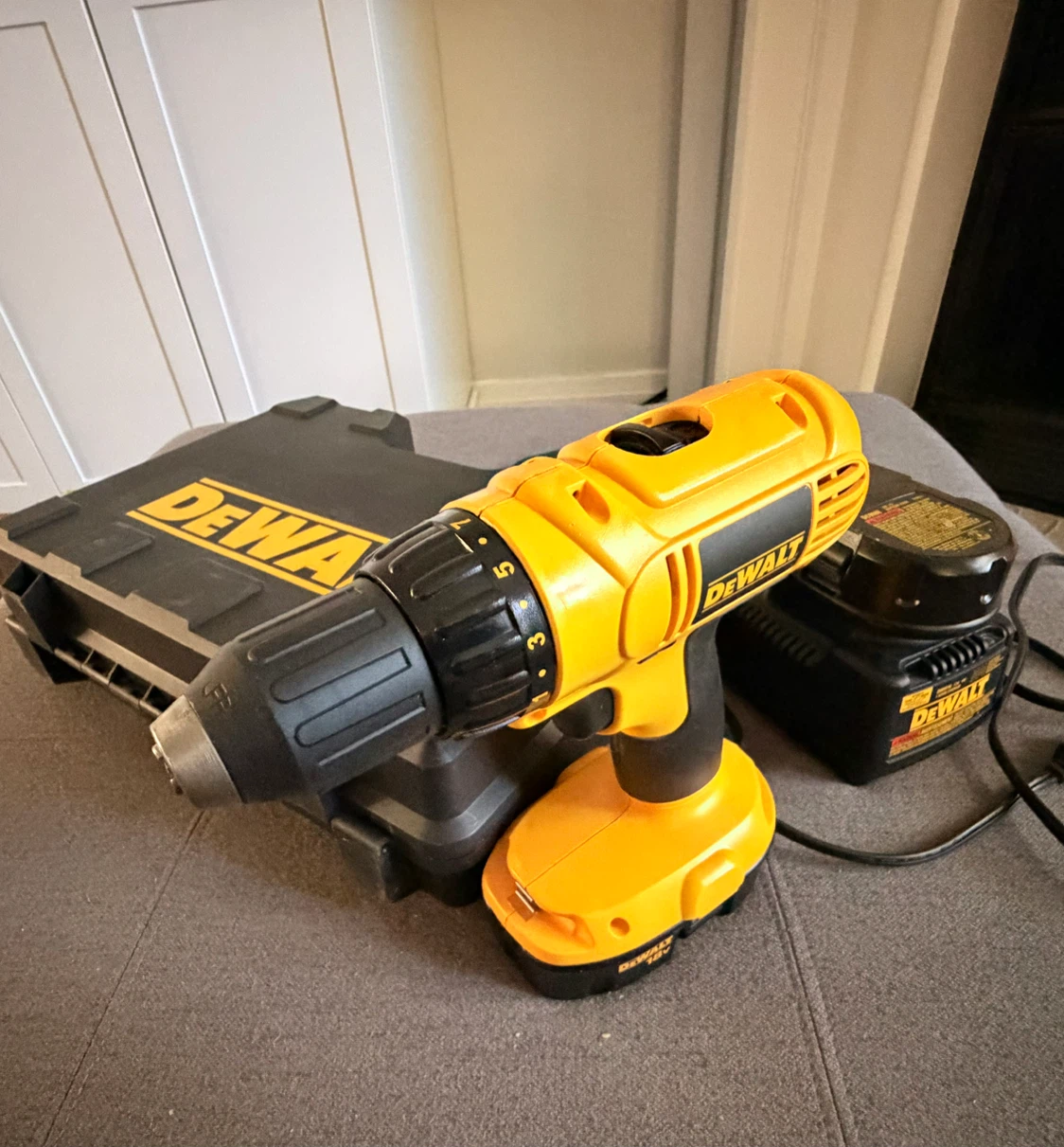 DeWalt 18V Cordless Drill with Case and Charger