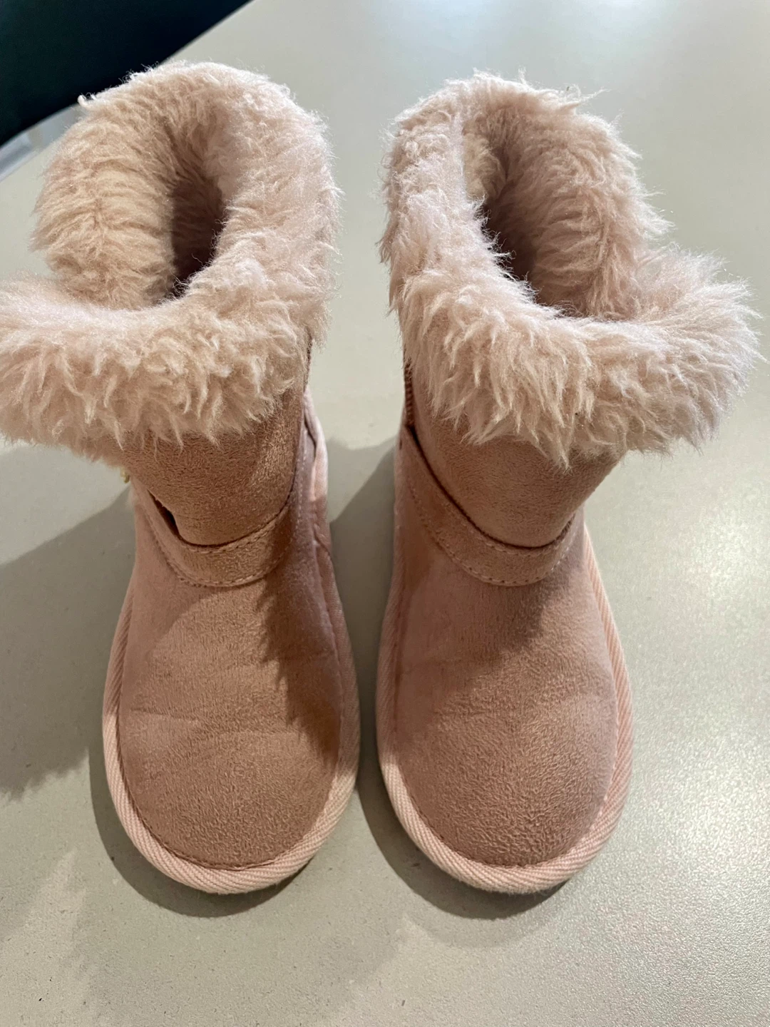 The Children's Place Pink Fur Boots Size 10