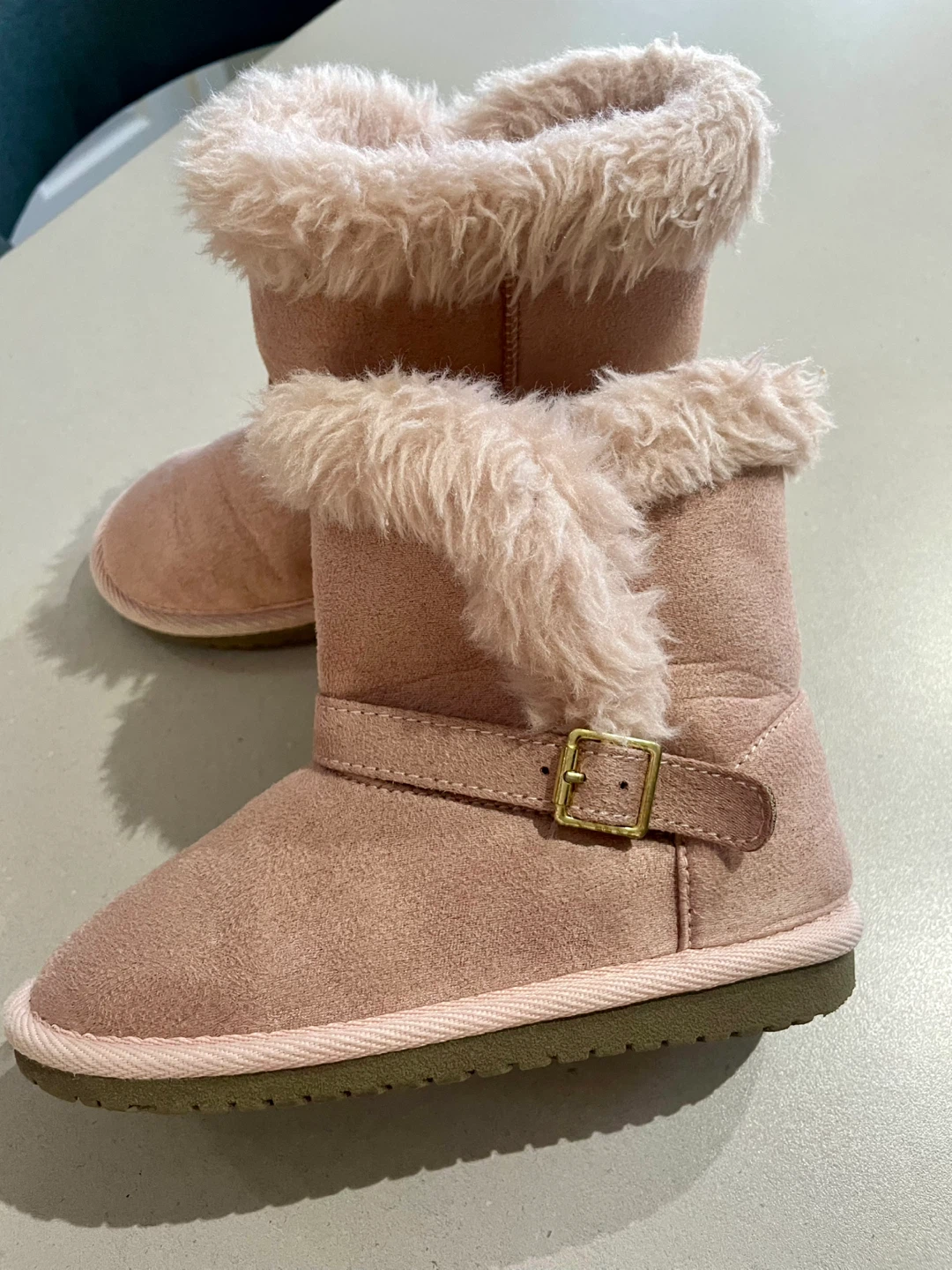 The Children's Place Pink Fur Boots Size 10 - photo 2