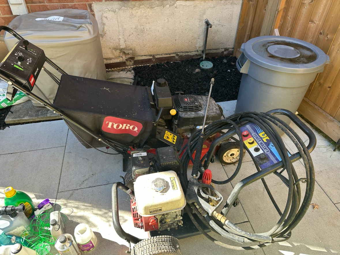 Toro Lawn Mower and BE Power Washer Bundle