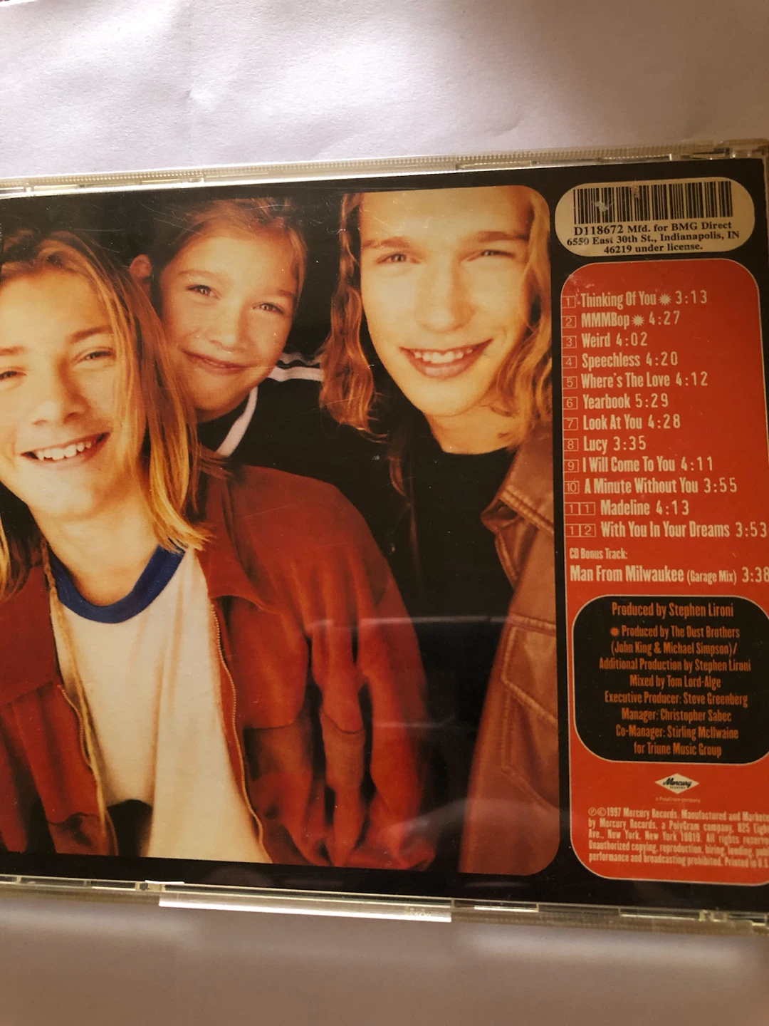 Hanson Middle of Nowhere Music CD - photo 2