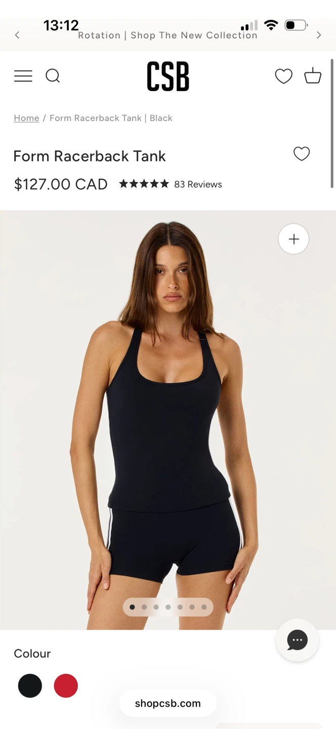 CSB Form Racerback Tank - Black, Size S - photo 2