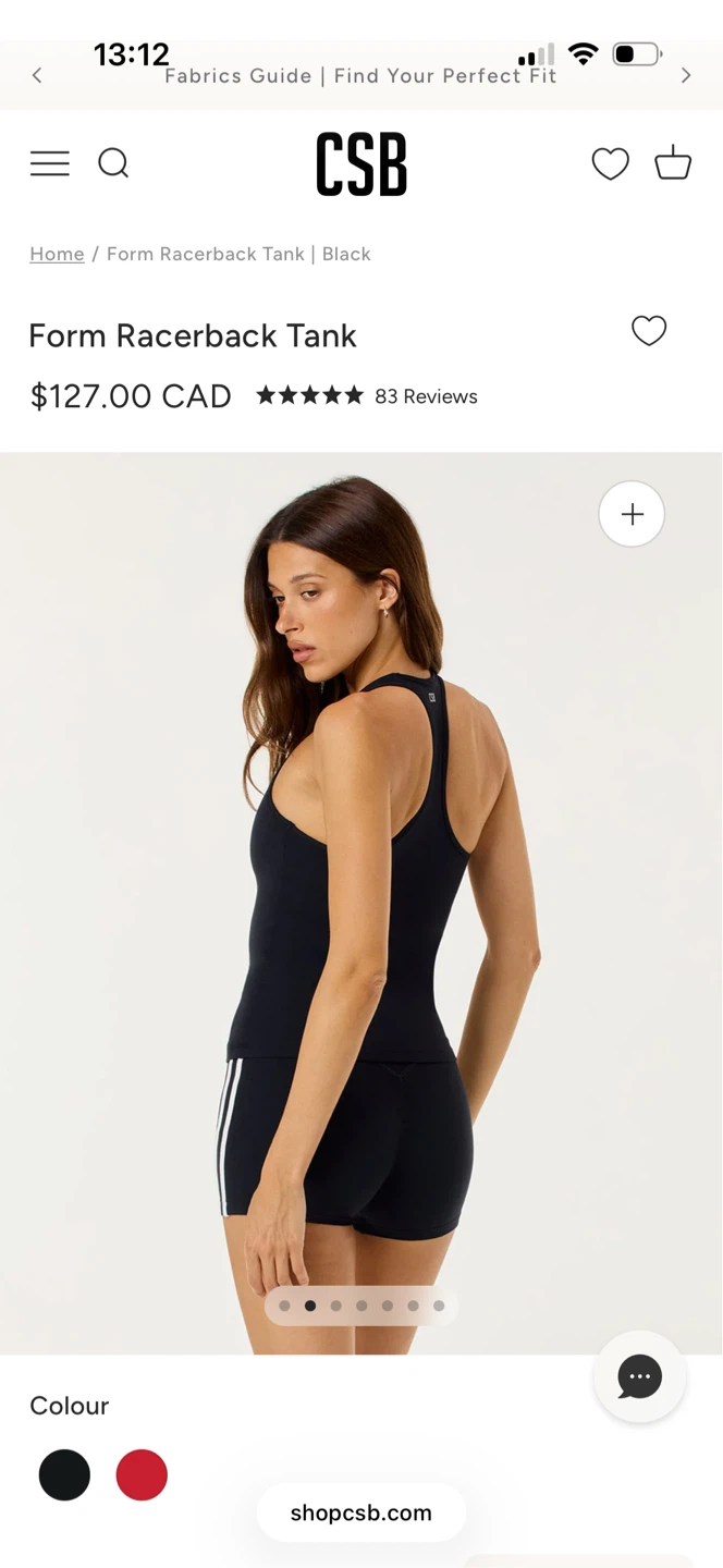 CSB Form Racerback Tank - Black, Size S - photo 3