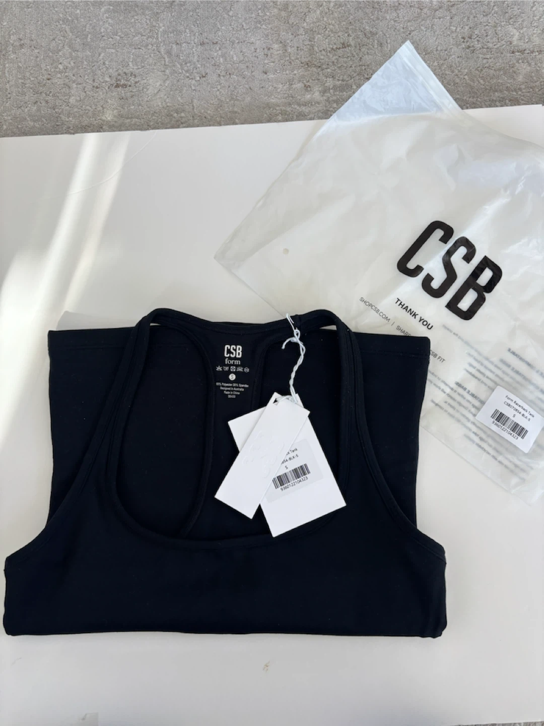 CSB Form Racerback Tank - Black, Size S