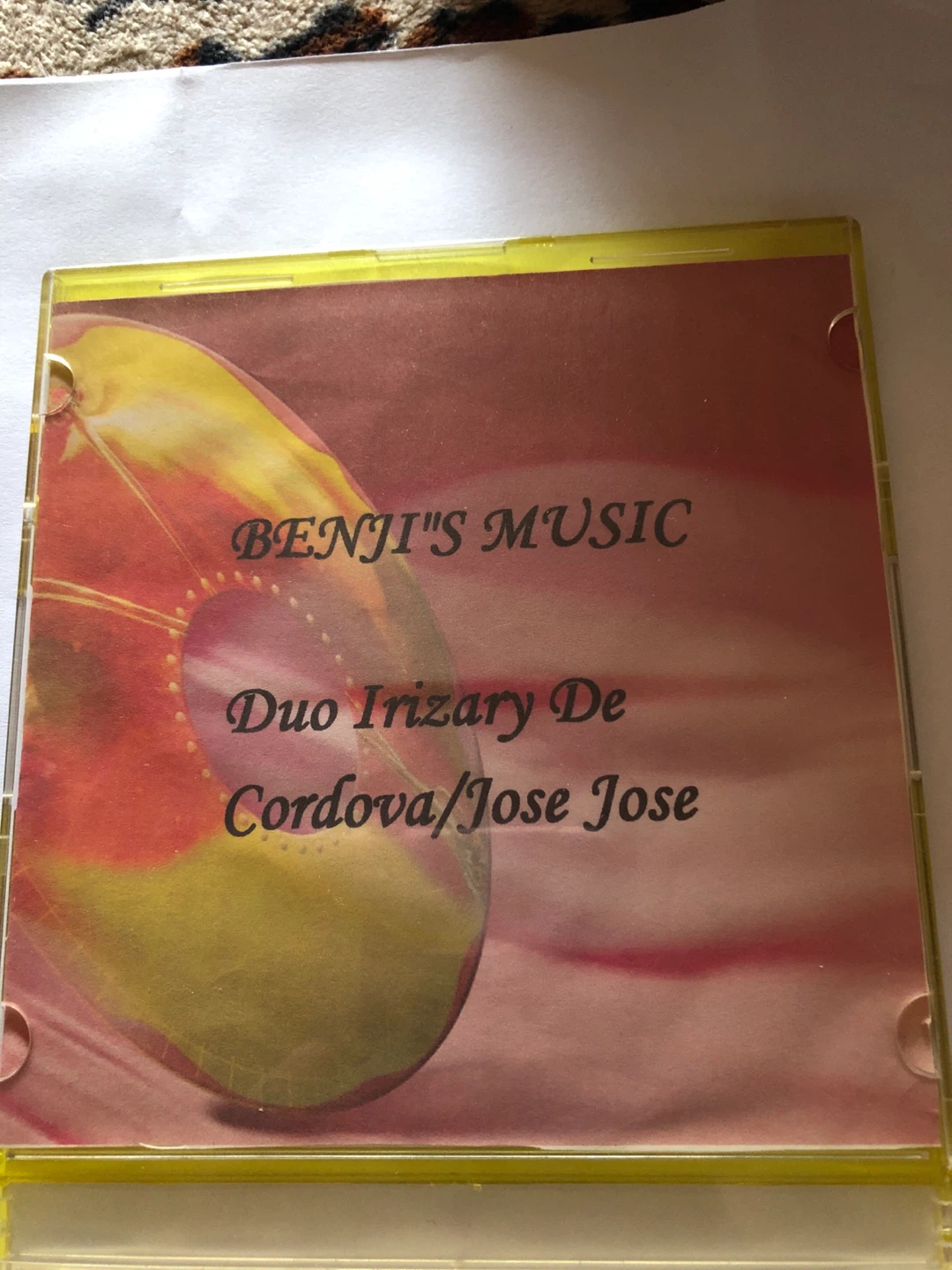 Duo Irizary De Cordova and Jose Jose Music CD-R