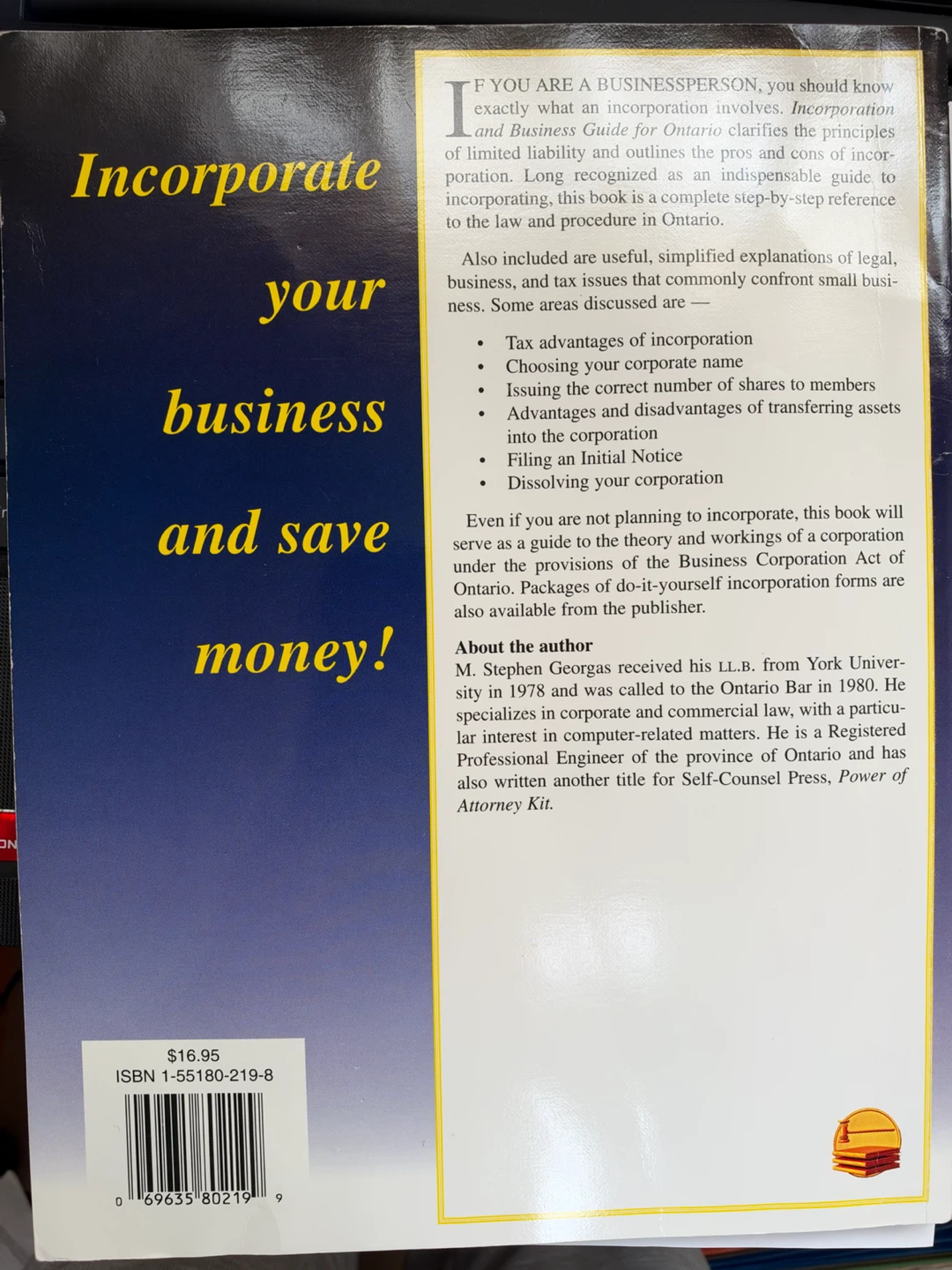 Incorporation and Business Guide for Ontario 16th Edition - photo 2