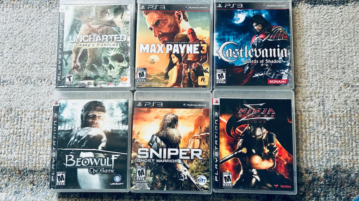 PS3 Games Bundle – Uncharted, Max Payne 3, Castlevania, Ninja