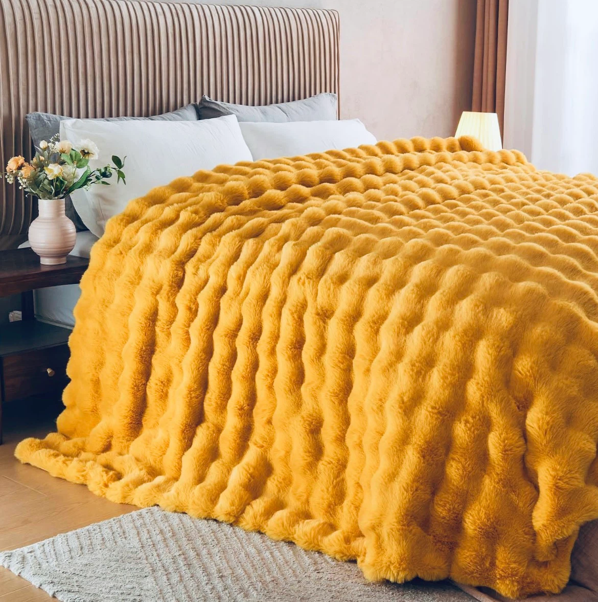 Queen size Lemon Yellow Blanket - photo 3