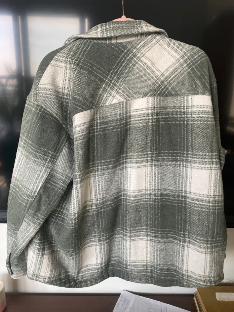Levi's Green Plaid Zip-Up Jacket size medium - photo 3