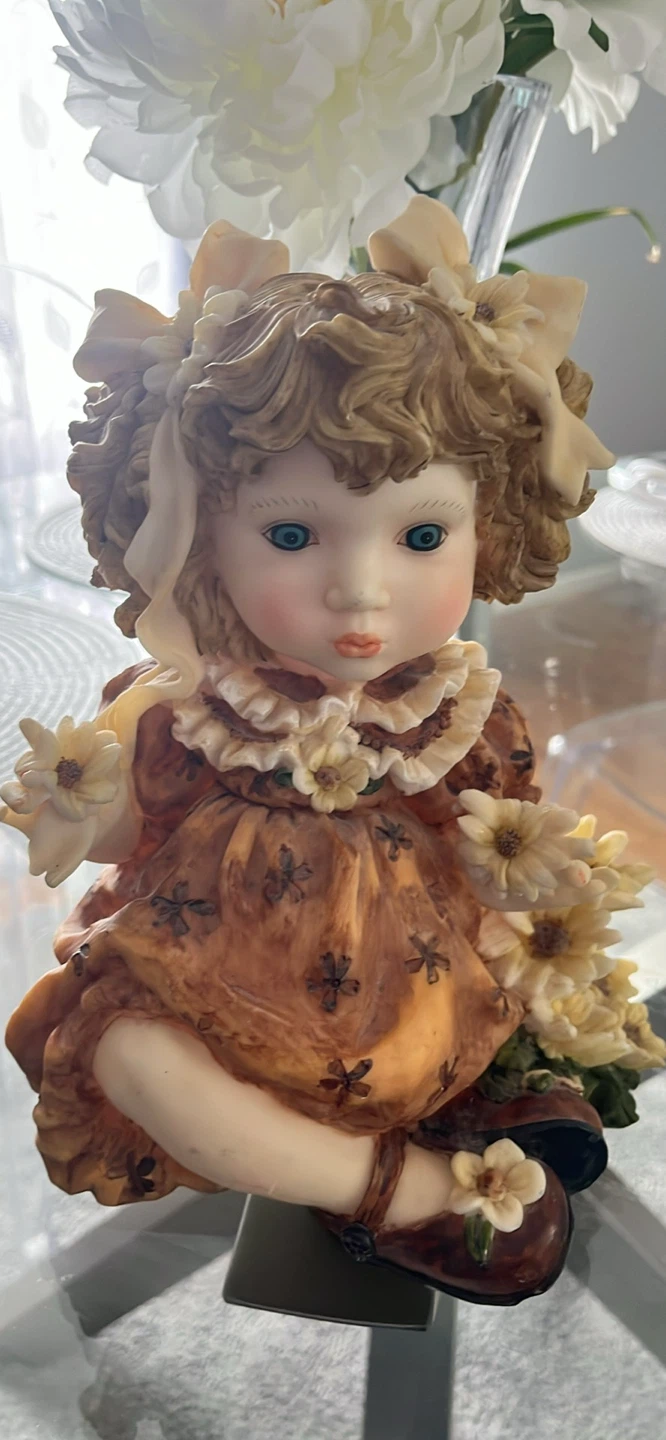 Vintage Resin Girl Figurine