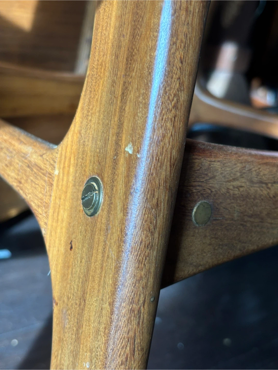 Pair of Mid-Century Modern teak Dining Chairs mcm - photo 4