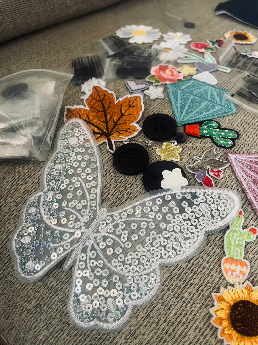Assorted Sewing Patches and Buttons Bundle - photo 2