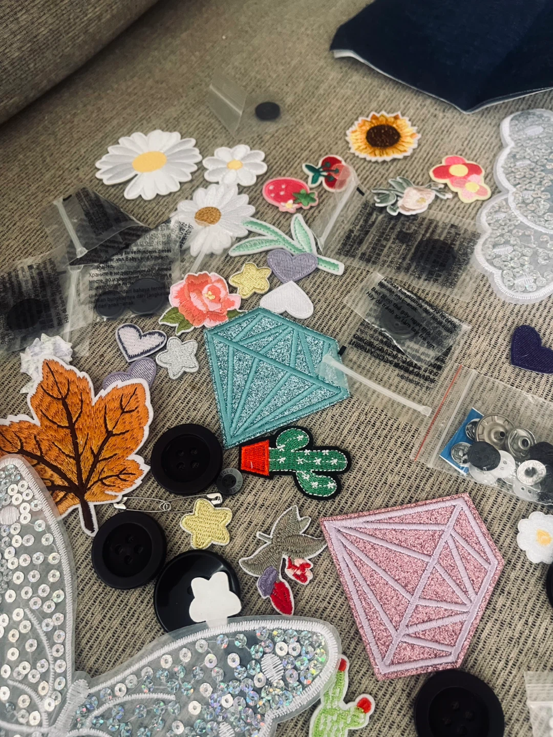 Assorted Sewing Patches and Buttons Bundle - photo 3