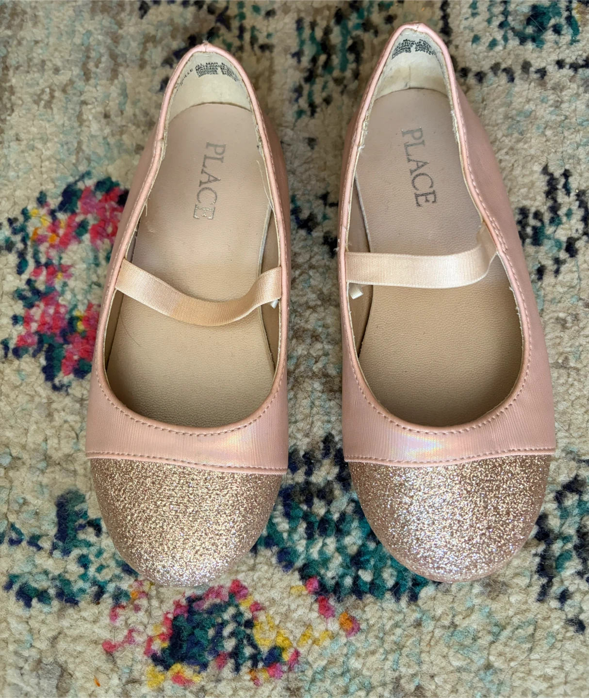 The Children's Place Pink Glitter Ballet Flats - Size 9