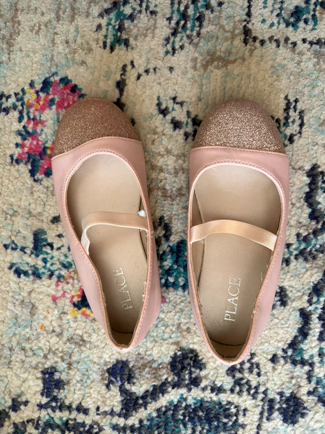The Children's Place Pink Glitter Ballet Flats - Size 9 - photo 2