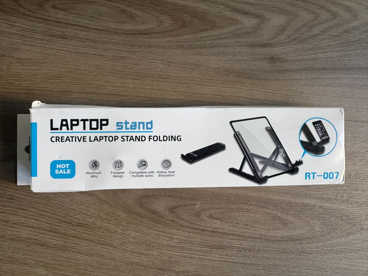 Foldable Laptop Stand - Black - Portable Adjustable Riser