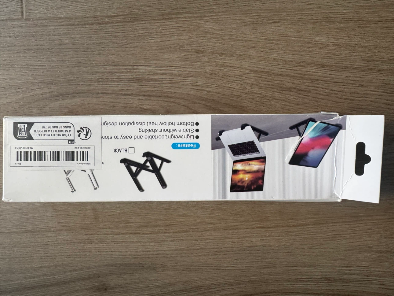 Foldable Laptop Stand - Black - Portable Adjustable Riser - photo 2