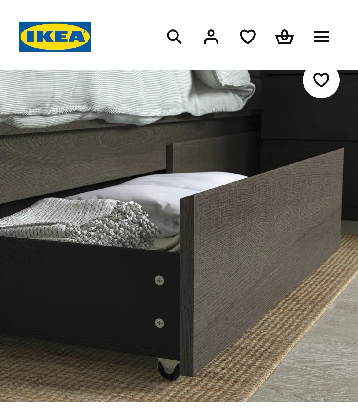 IKEA MALM Underbed Storage Boxes, Dark Brown - photo 2