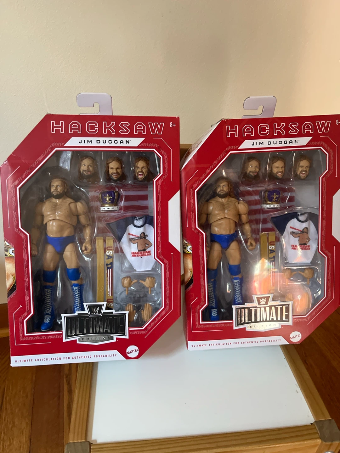 2 WWE Ultimate Edition Hacksaw Jim Duggan Action Figures