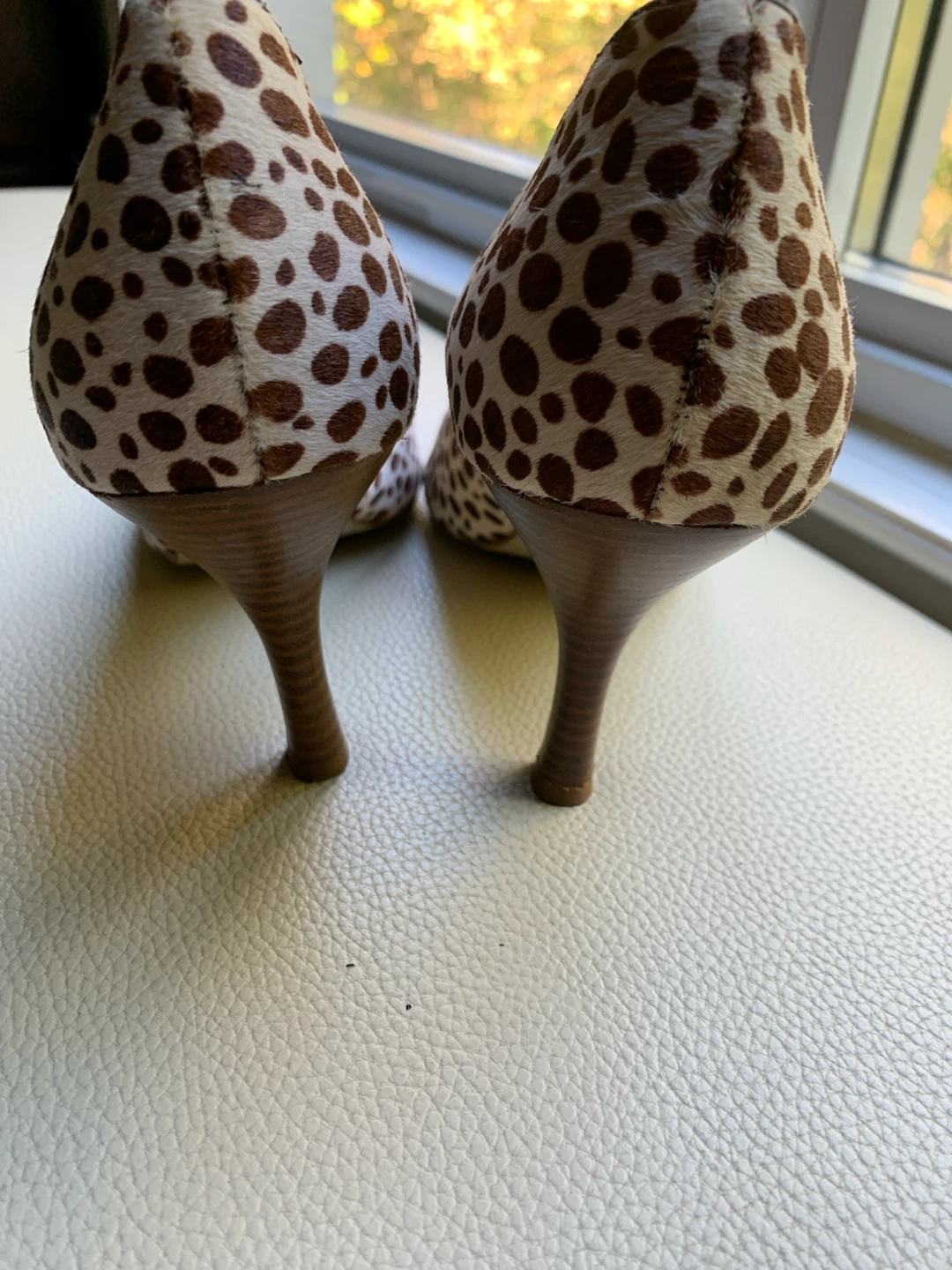 Leather In Pelle Leopard Print Heels Size 40 - photo 4