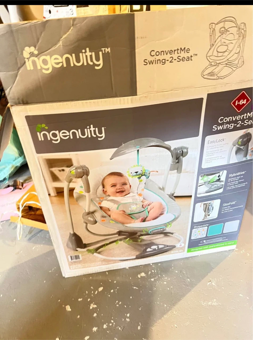 Ingenuity ConvertMe Swing-2-Seat free play mat