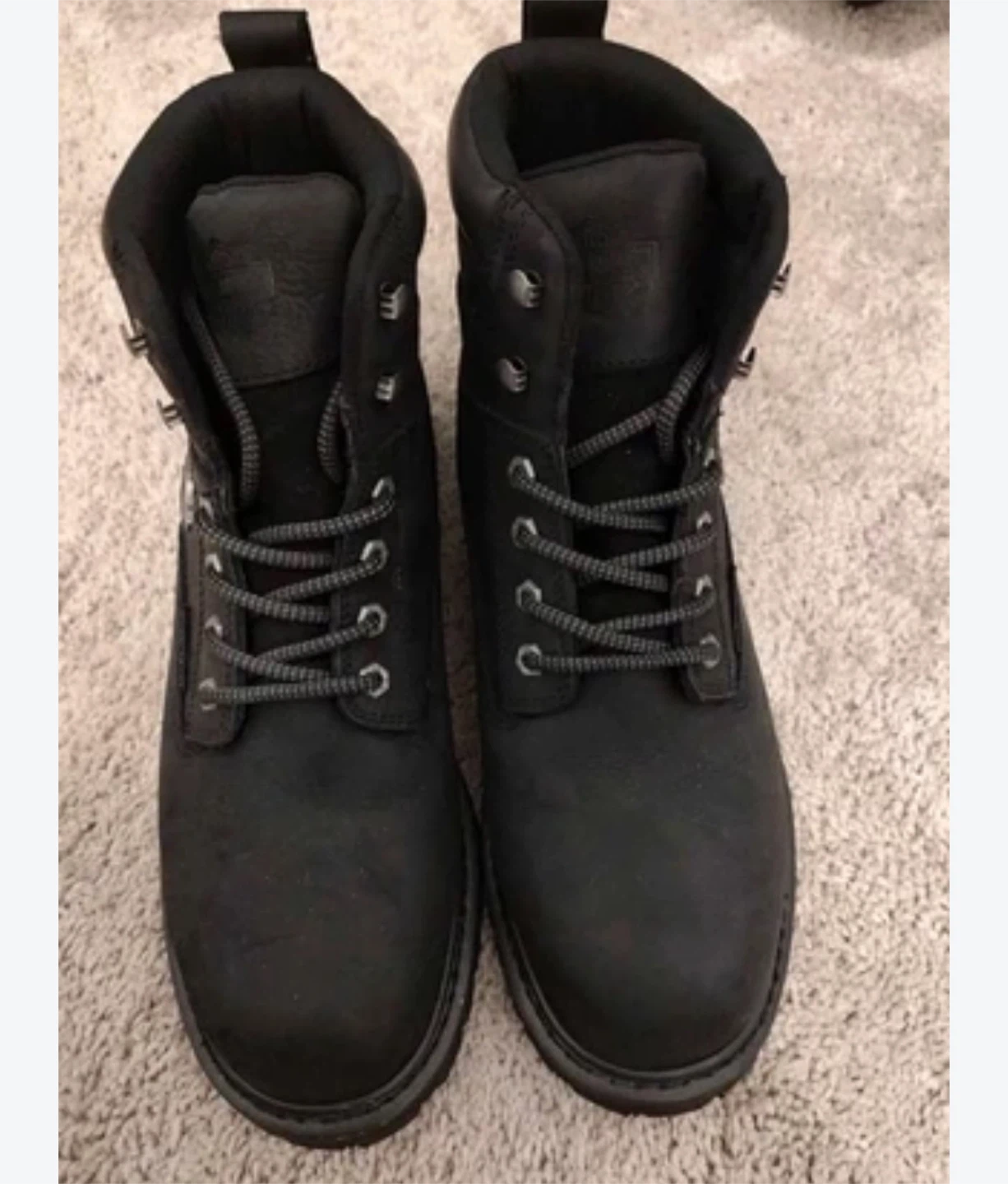 Furrow Men's Black Leather Winter Boots