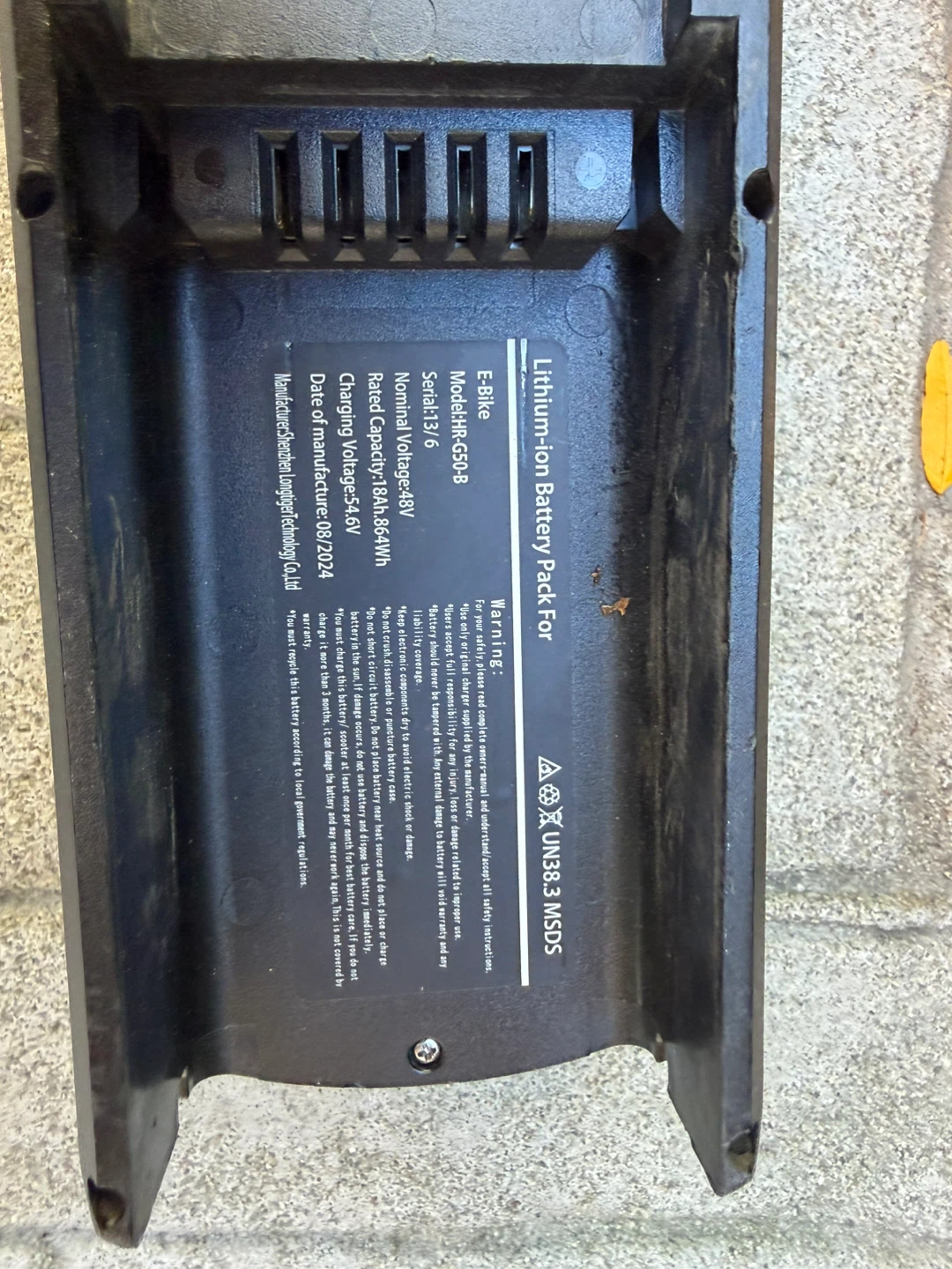 Happyrun E-Bike Lithium-Ion Battery Pack HR-G50-B - photo 3