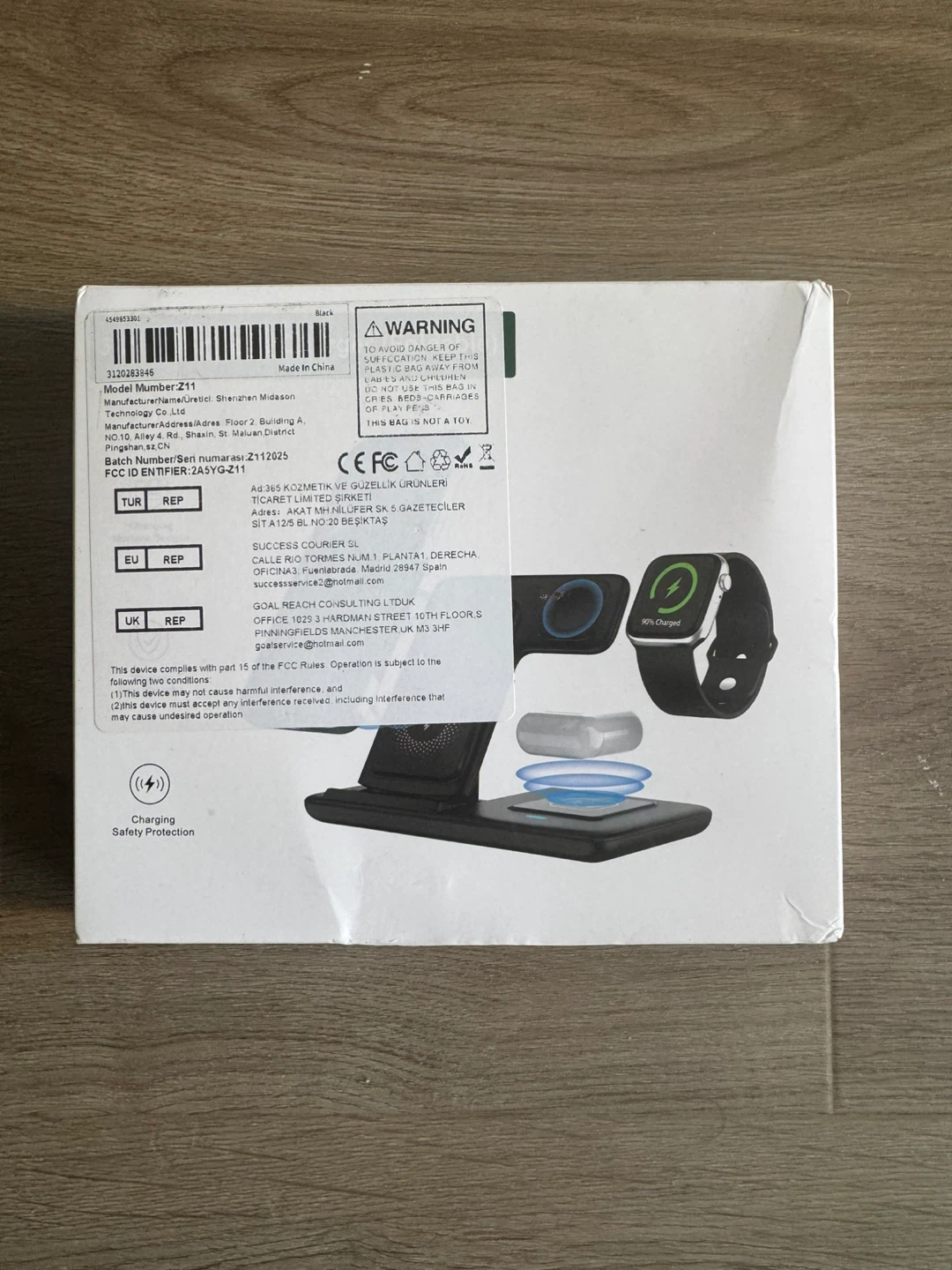 3-in-1 Wireless Charging Stand - Phone, Watch & AirPods - Unused