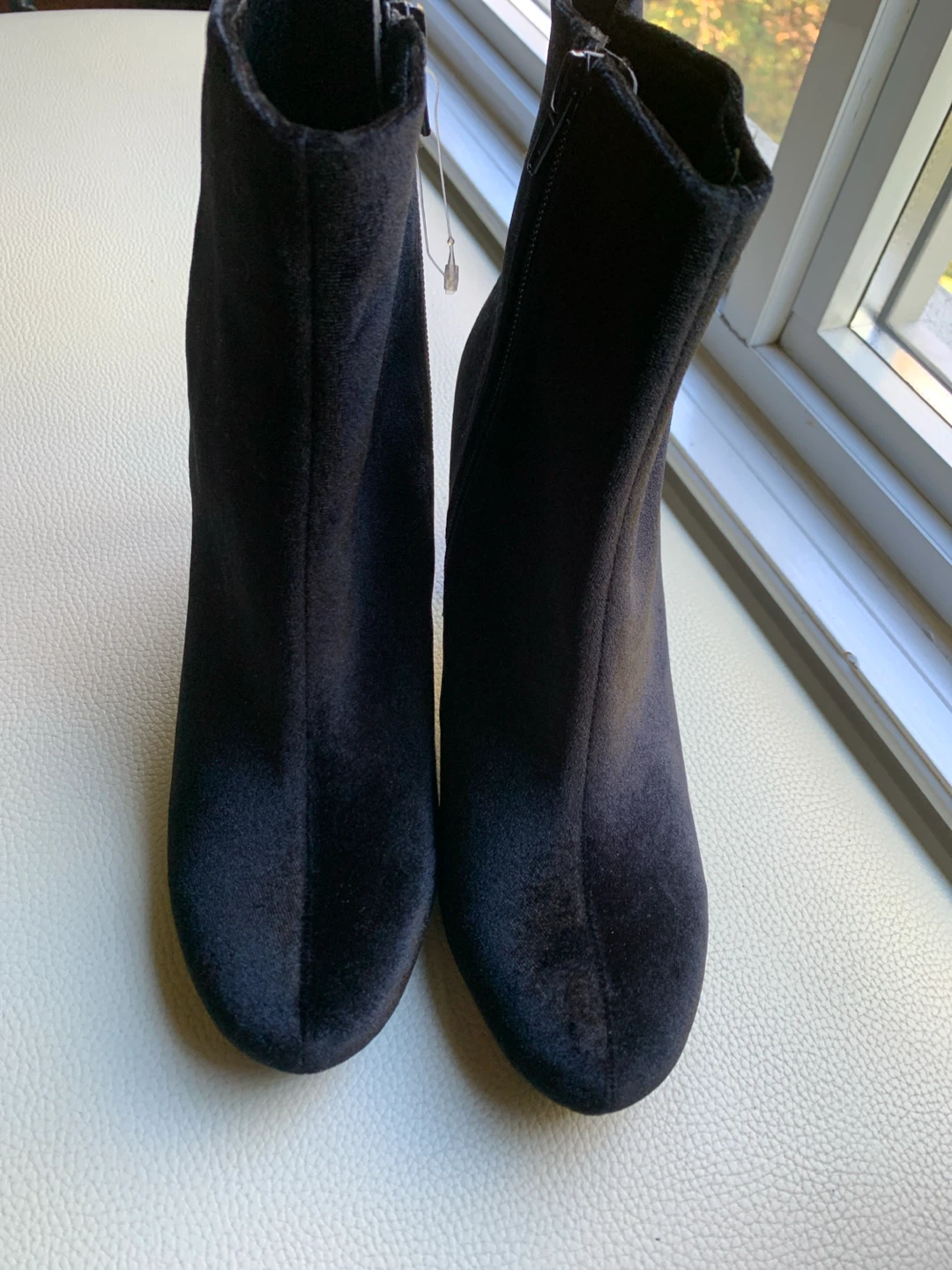 Christian Siriano Black Velvet Ankle Boots - photo 4