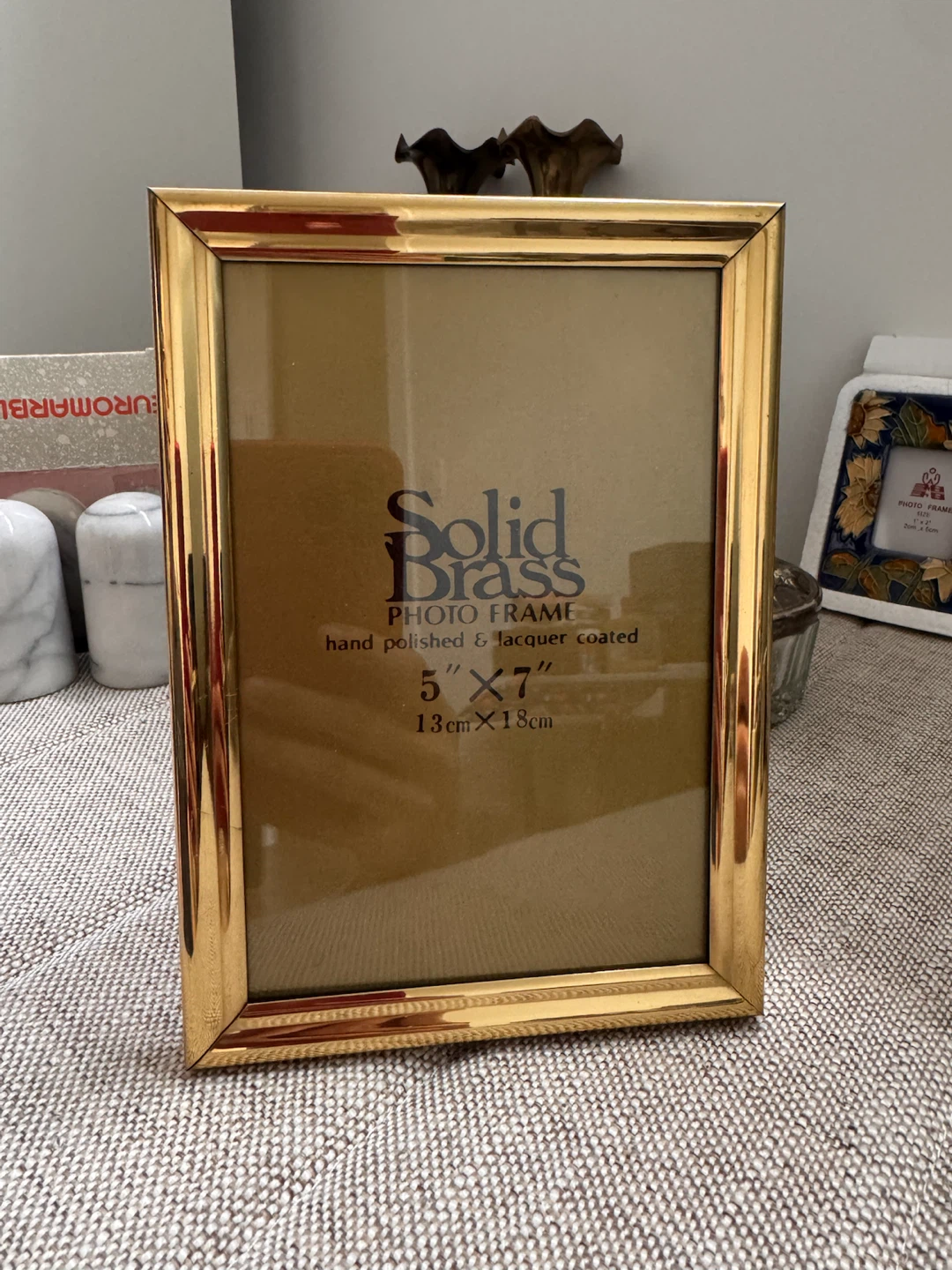 Set of 2 Solid Brass Photo Frames 5x7 - photo 2