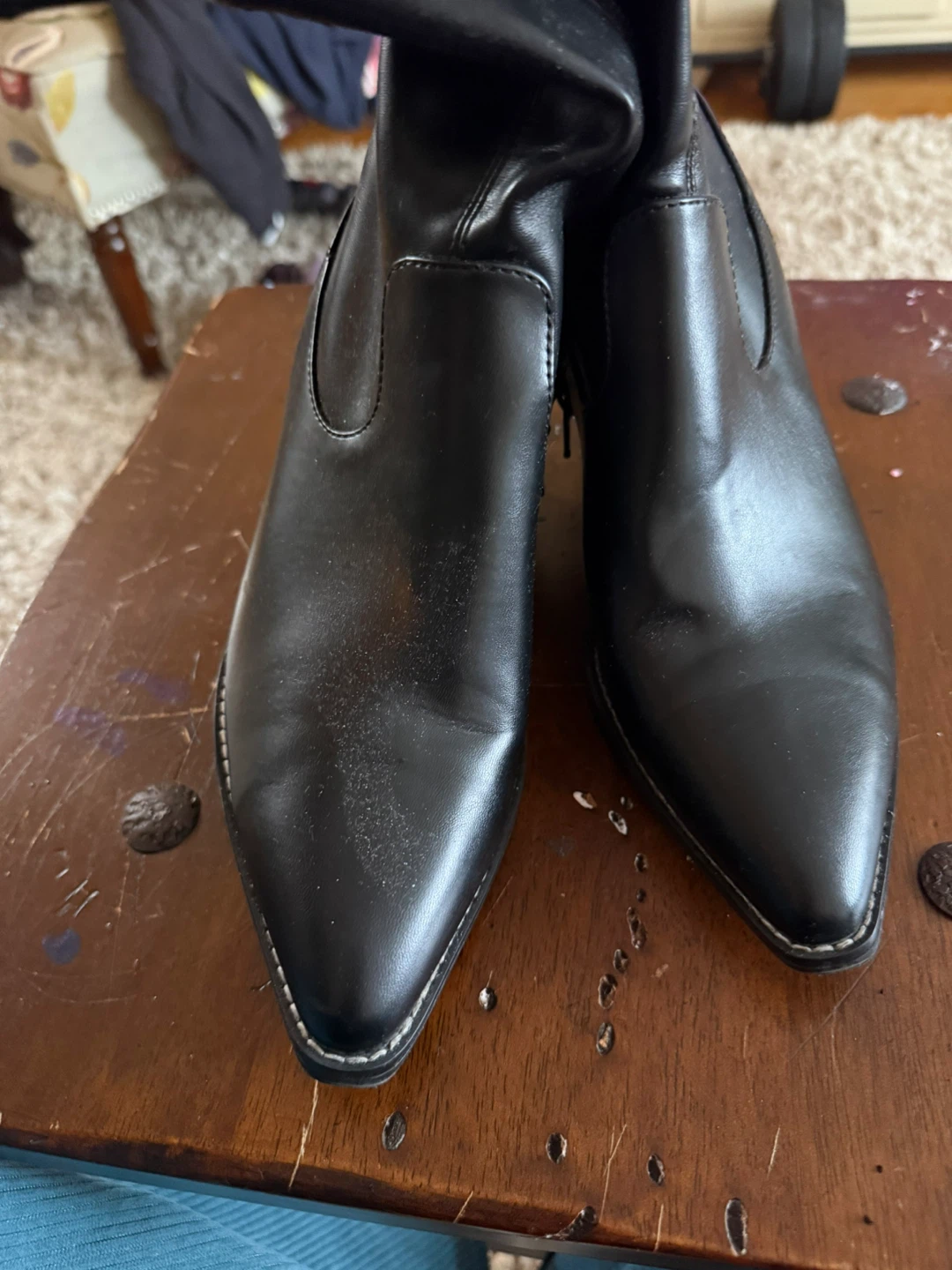 Black Heeled Ankle Boots Size 8 - photo 3