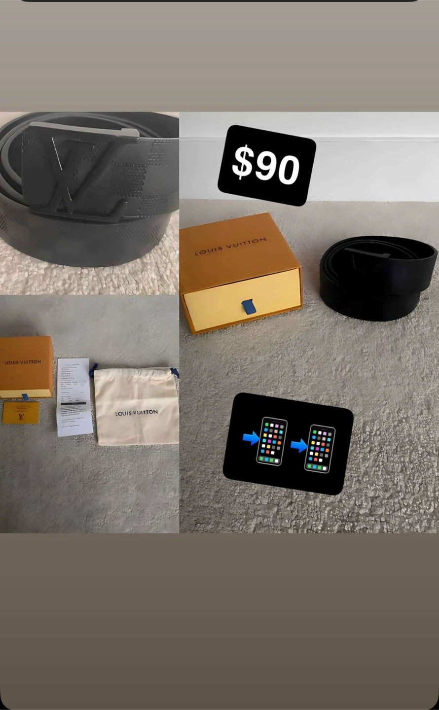 Louis Vuitton Black Belt