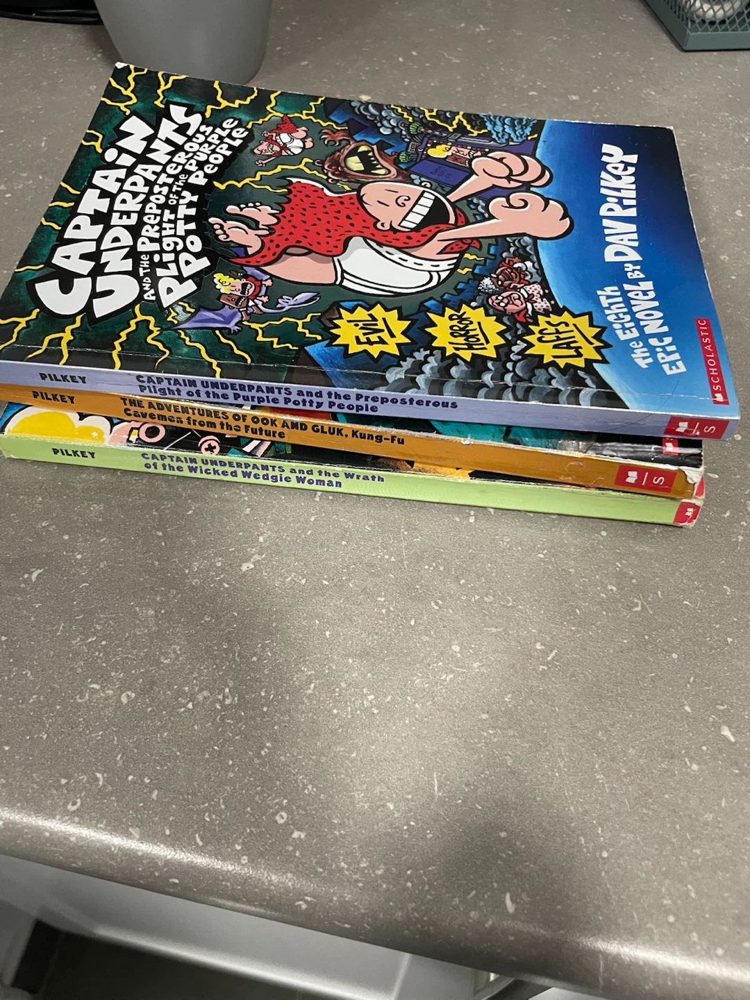 3 Captain Underpants & Ook and Gluk Books