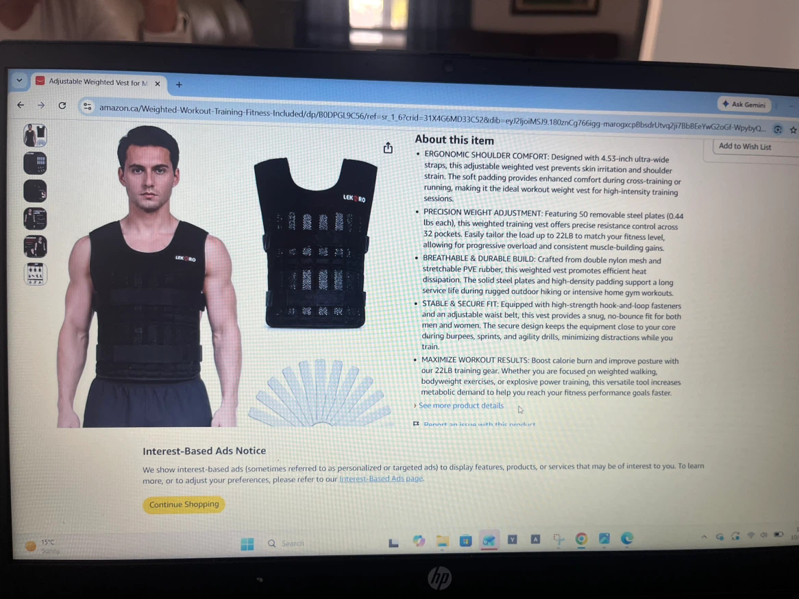Lekaro Weighed Exercise Vest