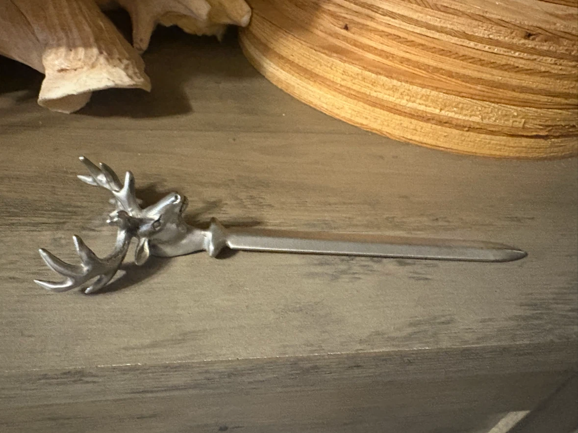 Vintage Stag Antler Design Letter Opener - photo 2