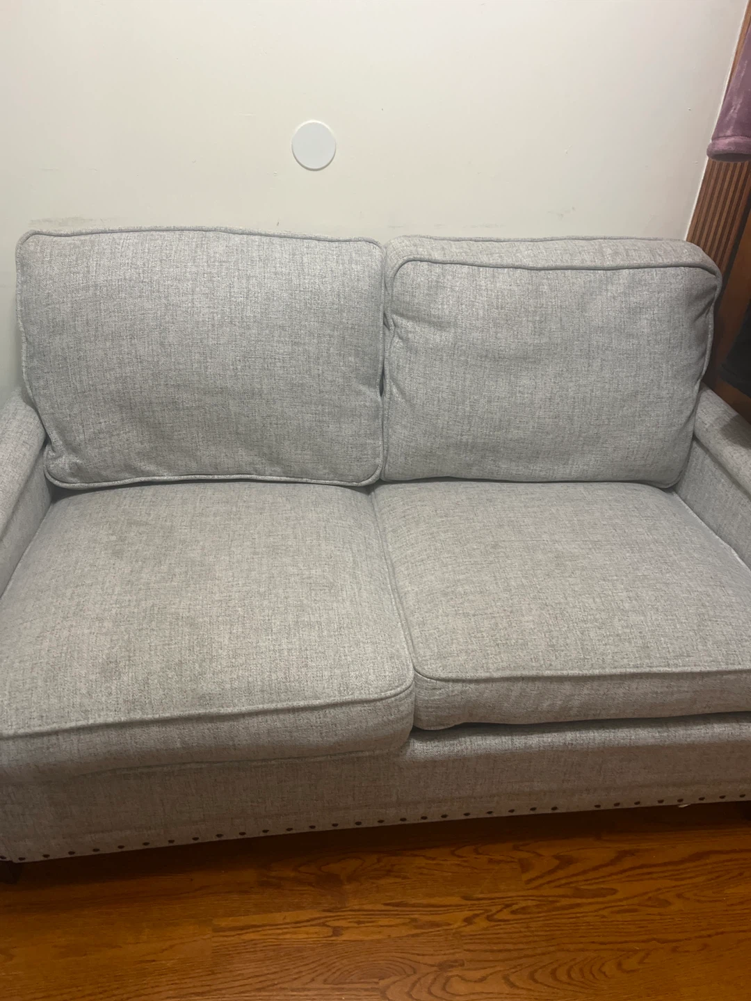 Gray Two-Seater Loveseat Sofa