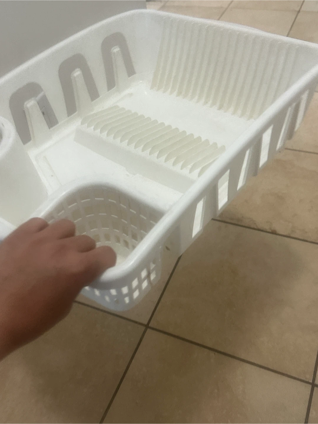 dish drying rack with basket - photo 2