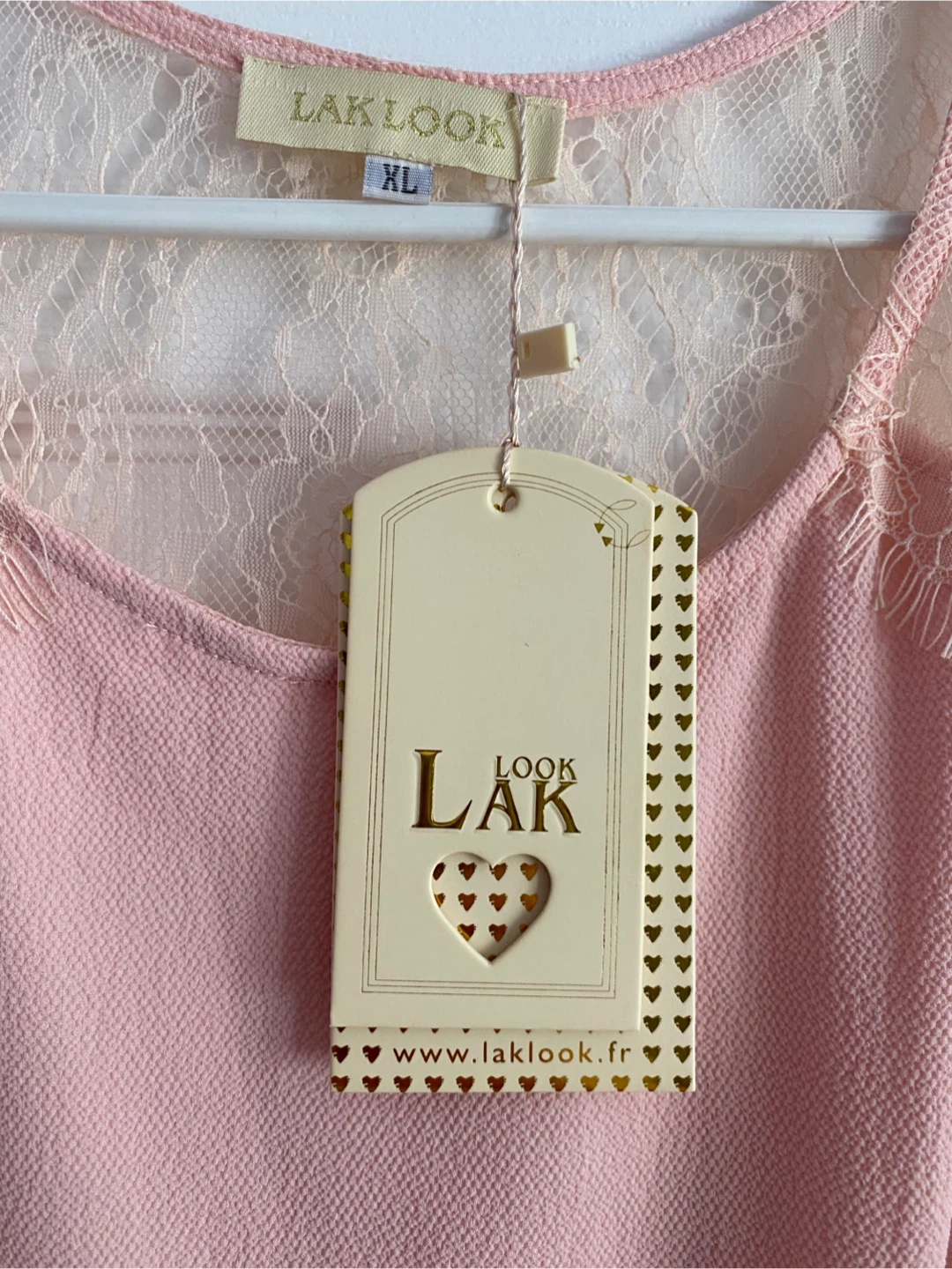LAKLOOK Pink Lace Detail Dress - Size XL - photo 2