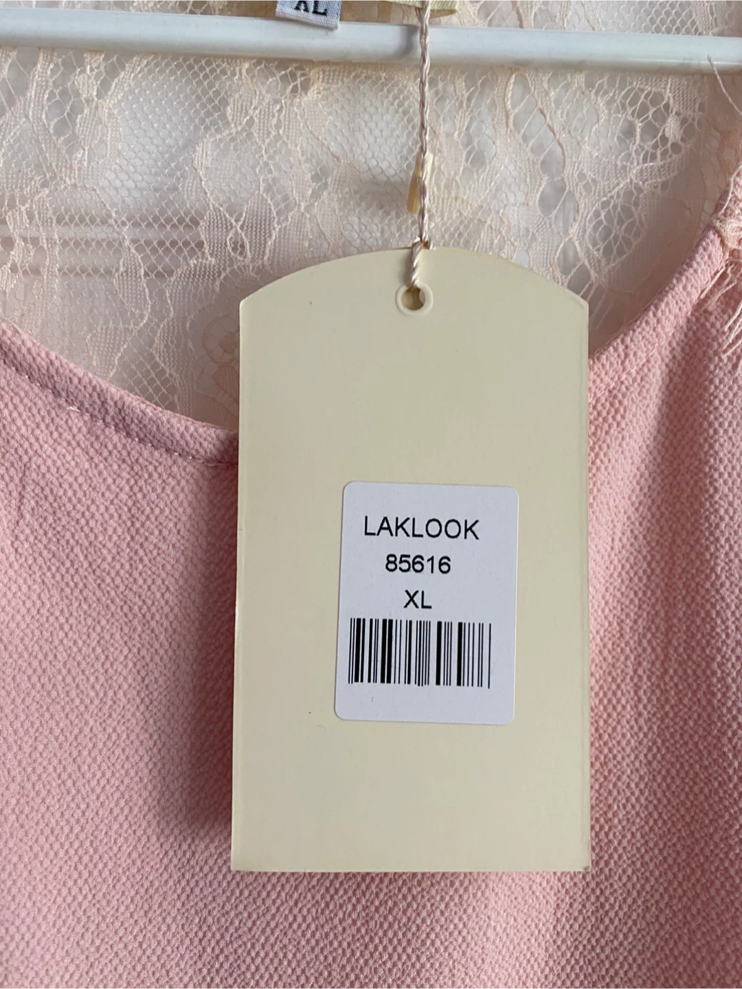 LAKLOOK Pink Lace Detail Dress - Size XL - photo 3