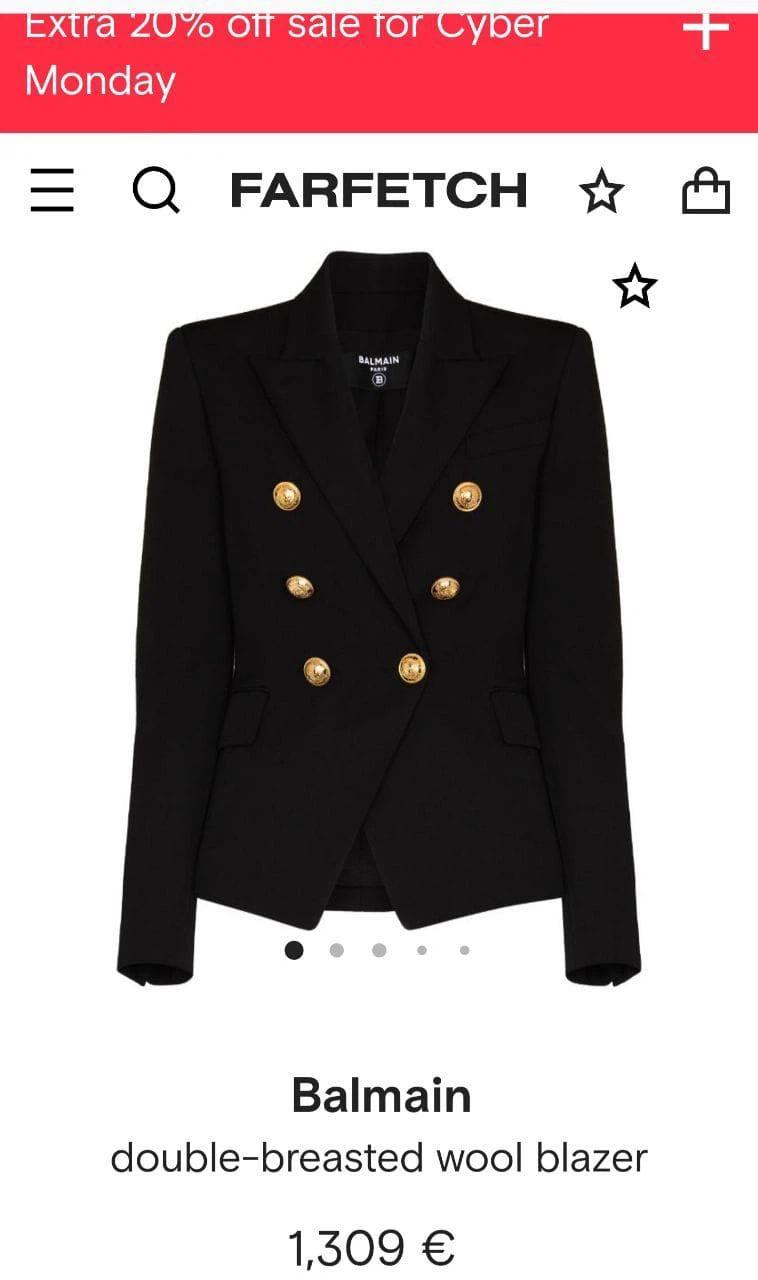 Balmain Double-Breasted Blazer size XL - photo 4