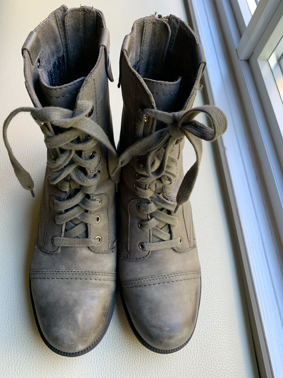 Leather Rockport Grey Lace-Up Boots - photo 2