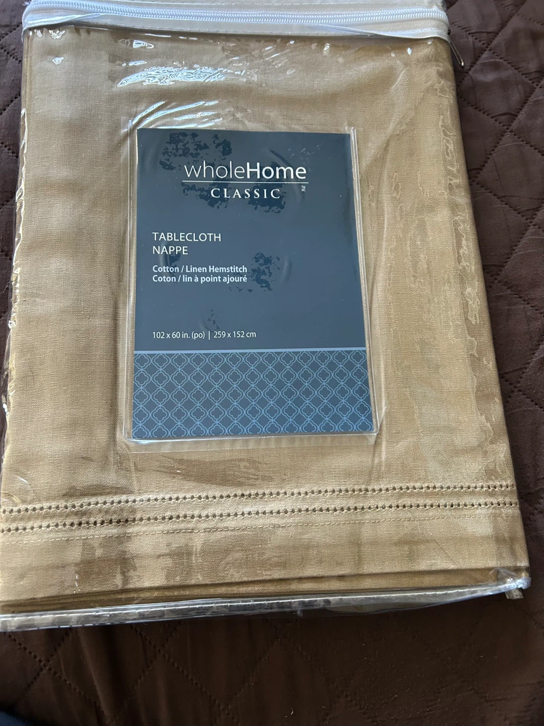 Classic Cotton/Linen Hemstitch Tablecloth