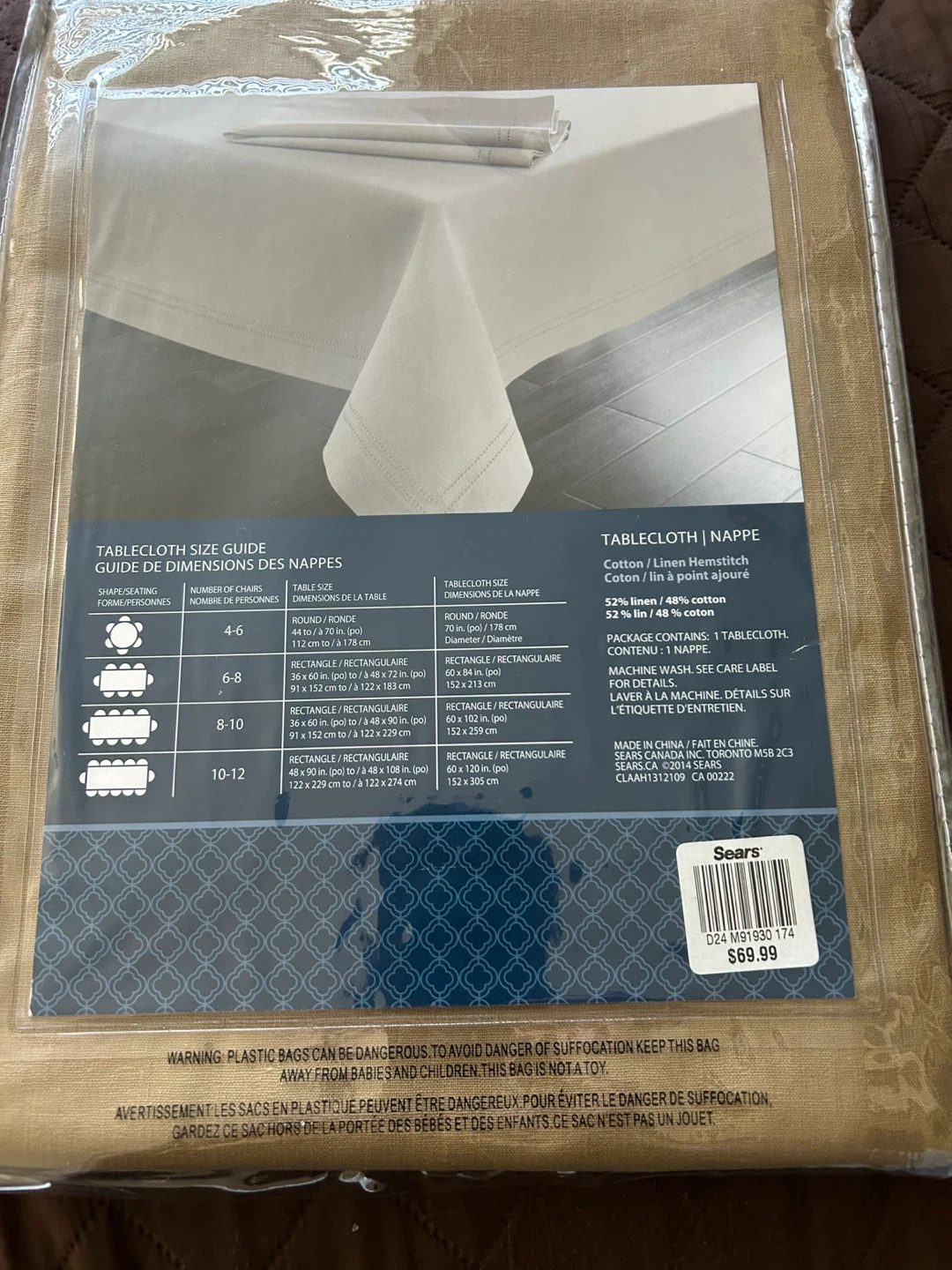 Classic Cotton/Linen Hemstitch Tablecloth - photo 2